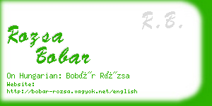 rozsa bobar business card